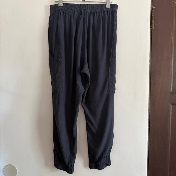THE ODELLS | Navy Blue Slouch Lagenlook Jogger Pants | Size Small - Picture 5 of 7